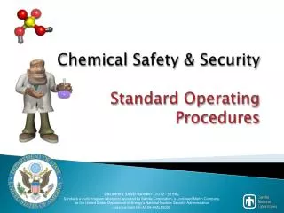 Chemical Safety &amp; Security Standard Operating Procedures