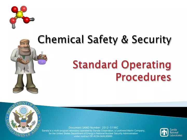 chemical safety security standard operating procedures