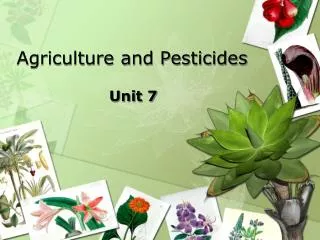 Agriculture and Pesticides