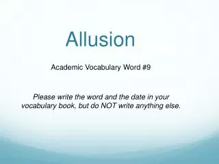 Allusion