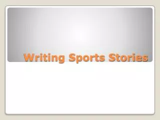Writing Sports Stories