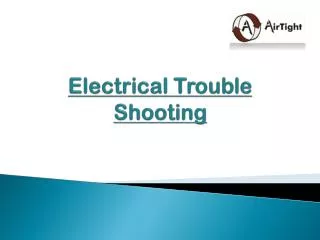 Electrical Trouble Shooting