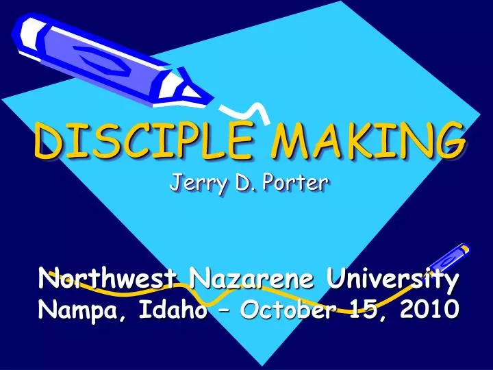 disciple making jerry d porter