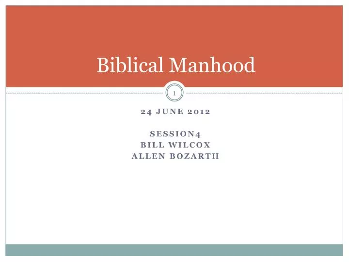 biblical manhood