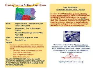 Town Hall Meeting : Southeast II Regional Action Coalition