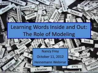 Learning Words Inside and Out: The Role of Modeling
