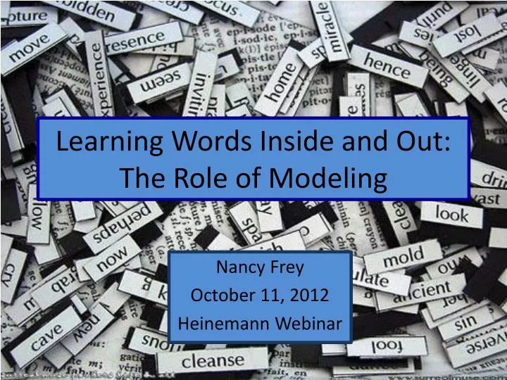 learning words inside and out the role of modeling