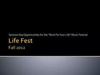 Life Fest Fall 2012