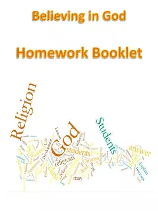 Believing in God Homework Booklet