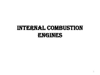 INTERNAL COMBUSTION ENGINES