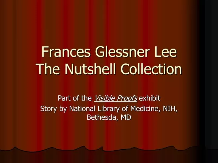 frances glessner lee the nutshell collection