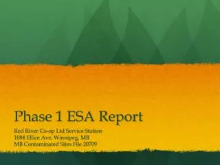 Phase 1 ESA Report