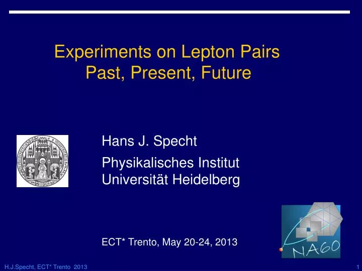 experiments on lepton pairs past present future