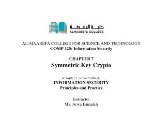 Chapter 3: Symmetric Key Crypto