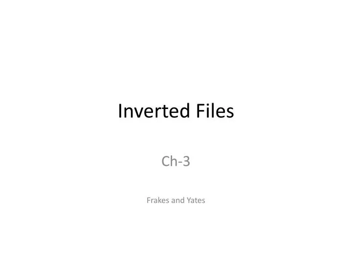 inverted files