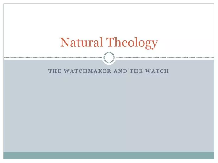 natural theology