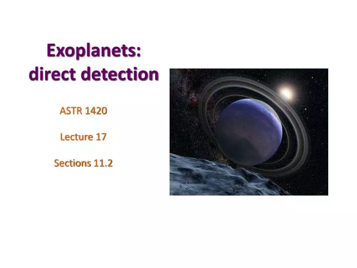 exoplanets direct detection