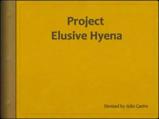 Project Elusive Hyena