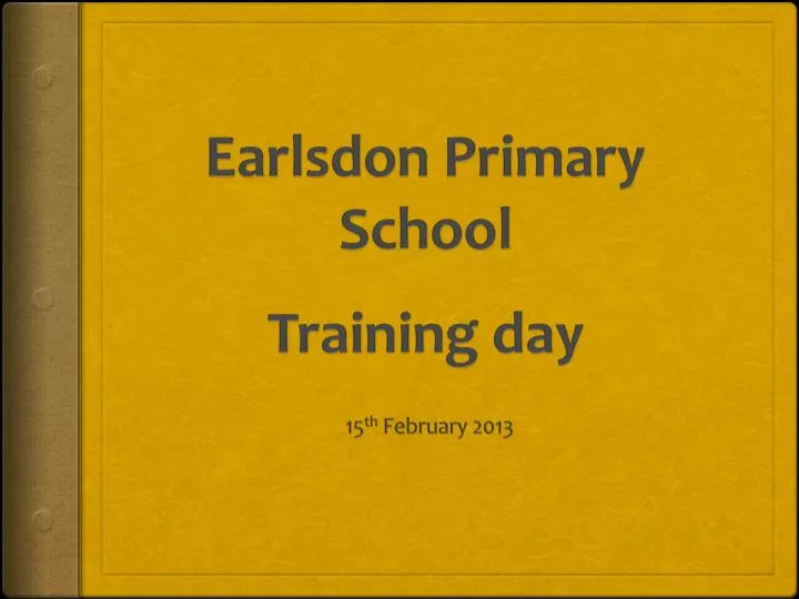 earlsdon primary school training day