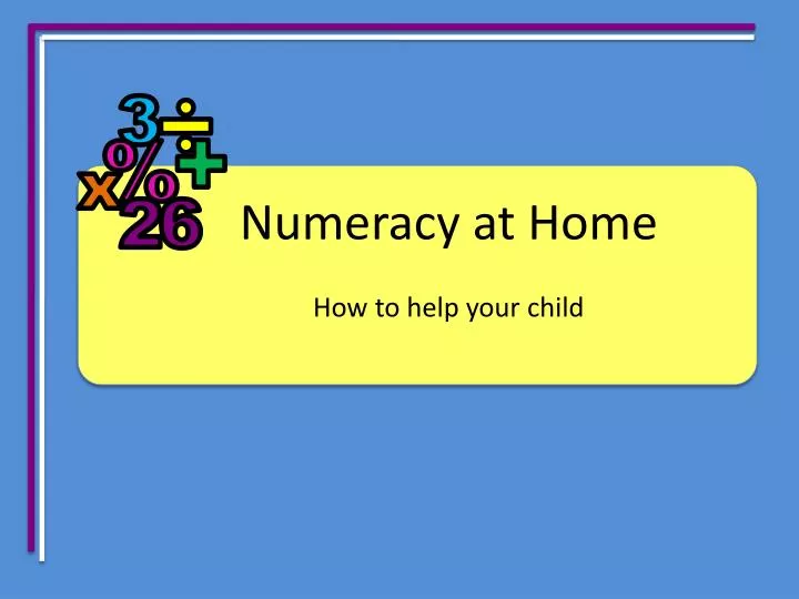 numeracy at home how to help your child