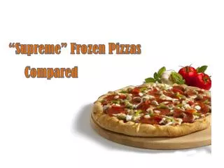 “Supreme” Frozen Pizzas