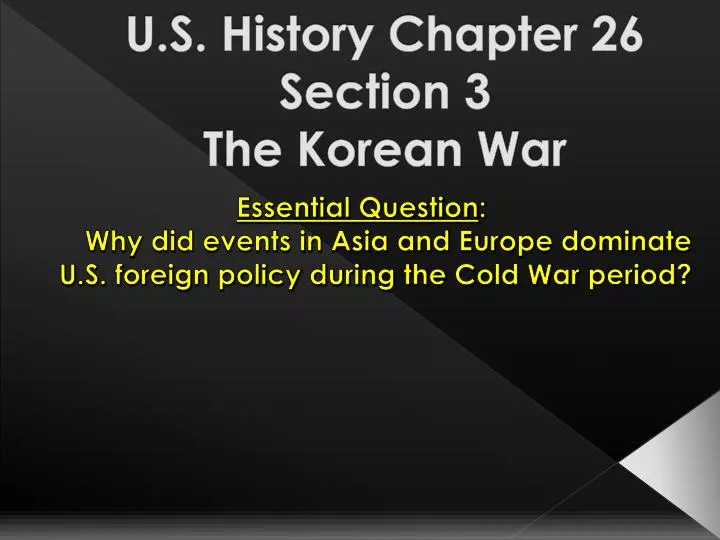 u s history chapter 26 section 3 the korean war