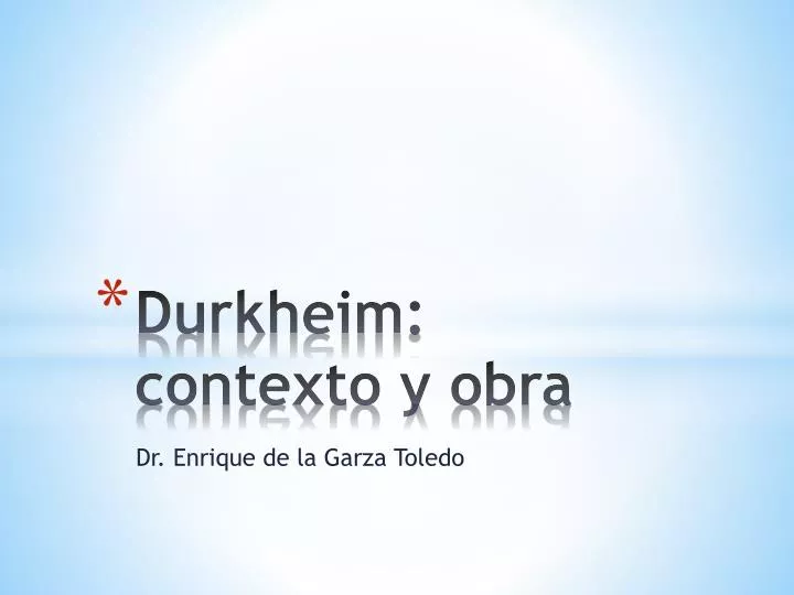 durkheim contexto y obra