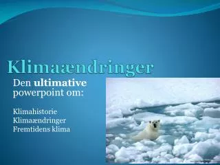 klima ndringer