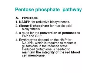 Pentose phosphate pathway