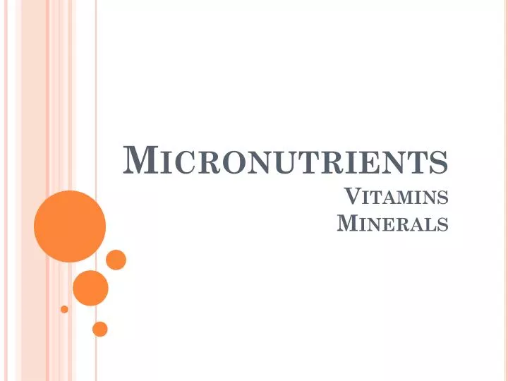 micronutrients vitamins minerals
