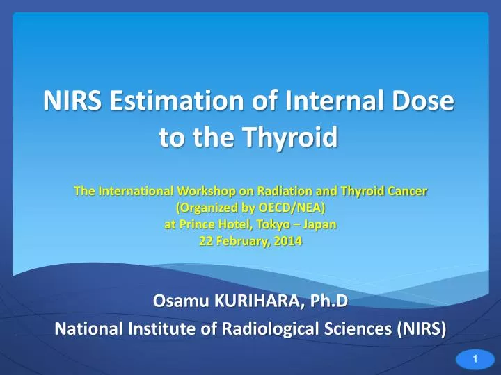 nirs estimation of internal dose to the thyroid