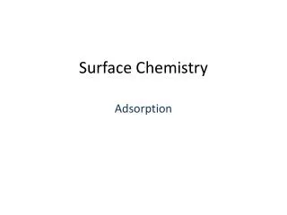 surface chemistry
