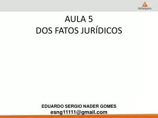 aula 5 dos fatos jur dicos