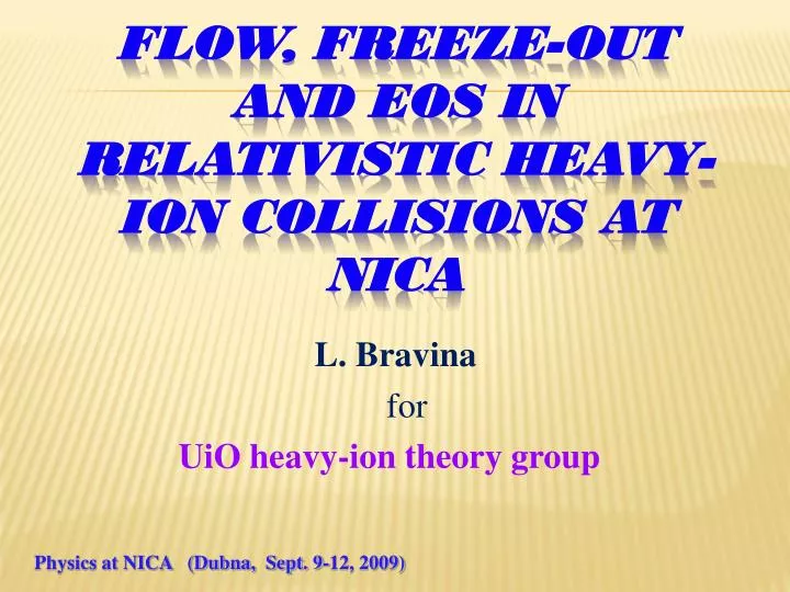 flow freeze out and eos in relativistic heavy ion collisions at nica