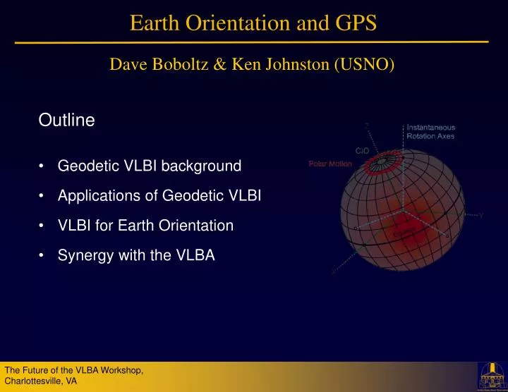 earth orientation and gps