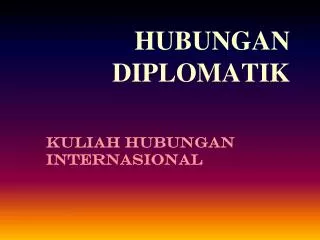 hubungan diplomatik