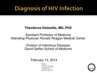 Diagnosis of HIV Infection