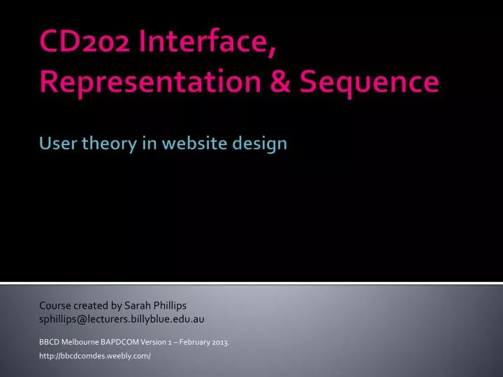 cd202 interface representation sequence user theory in website design