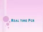 Real time Pcr - slide 1