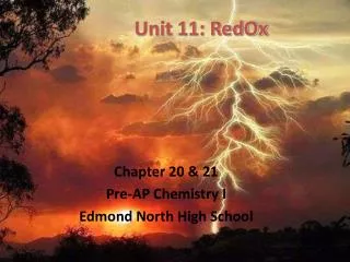 Unit 11: RedOx
