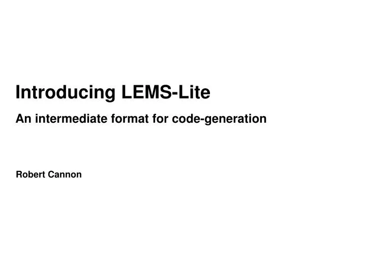 introducing lems lite