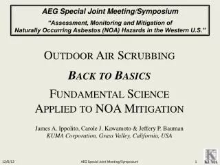 Outdoor Air Scrubbing Back to Basics Fundamental Science Applied to NOA Mitigation
