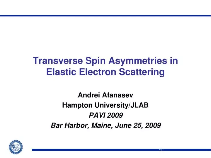 transverse spin asymmetries in elastic electron scattering
