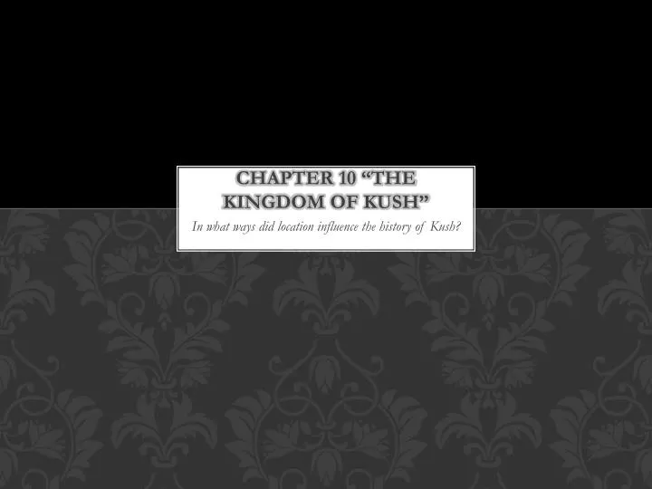 chapter 10 the kingdom of kush