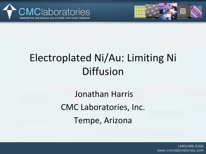 electroplated ni au limiting ni diffusion