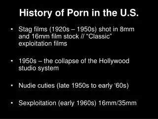 History of Porn in the U.S.