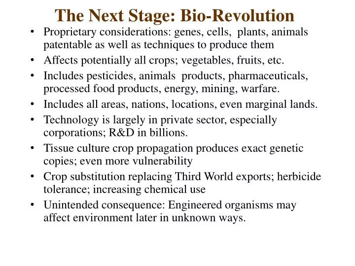 the next stage bio revolution
