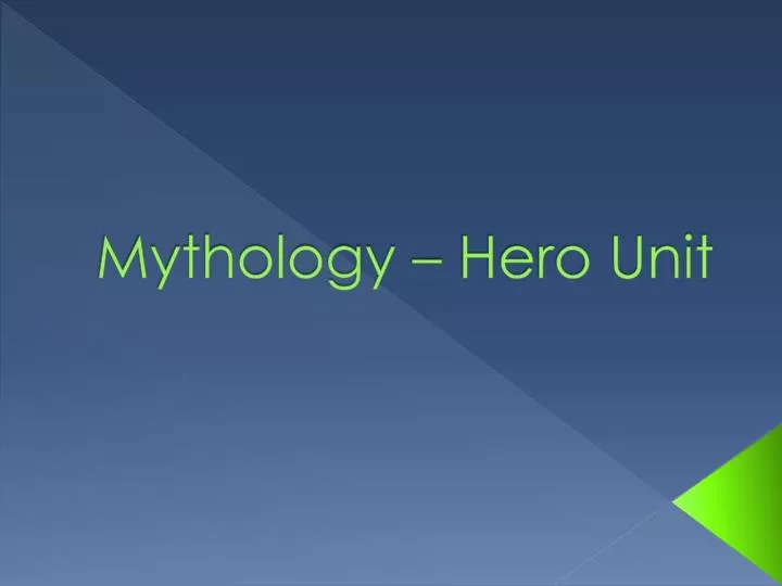 mythology hero unit