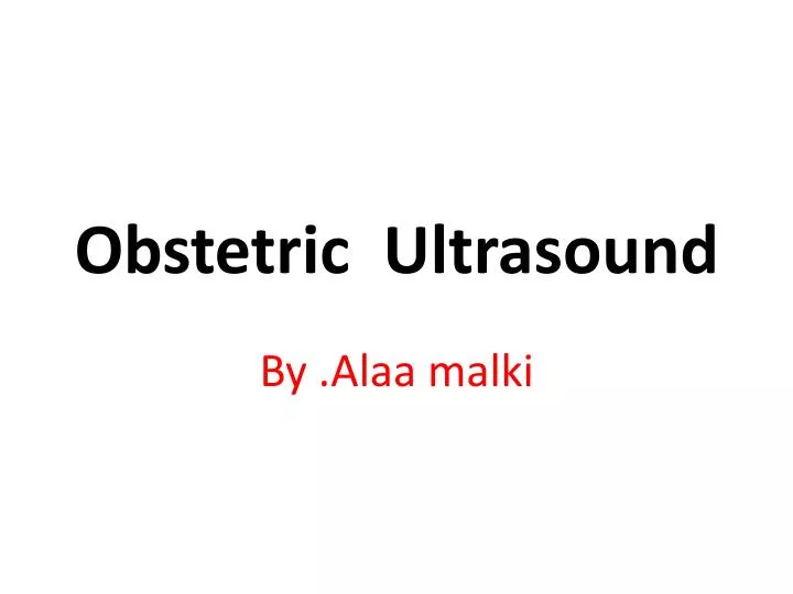 obstetric ultrasound