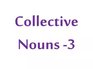 Collective Nouns -3